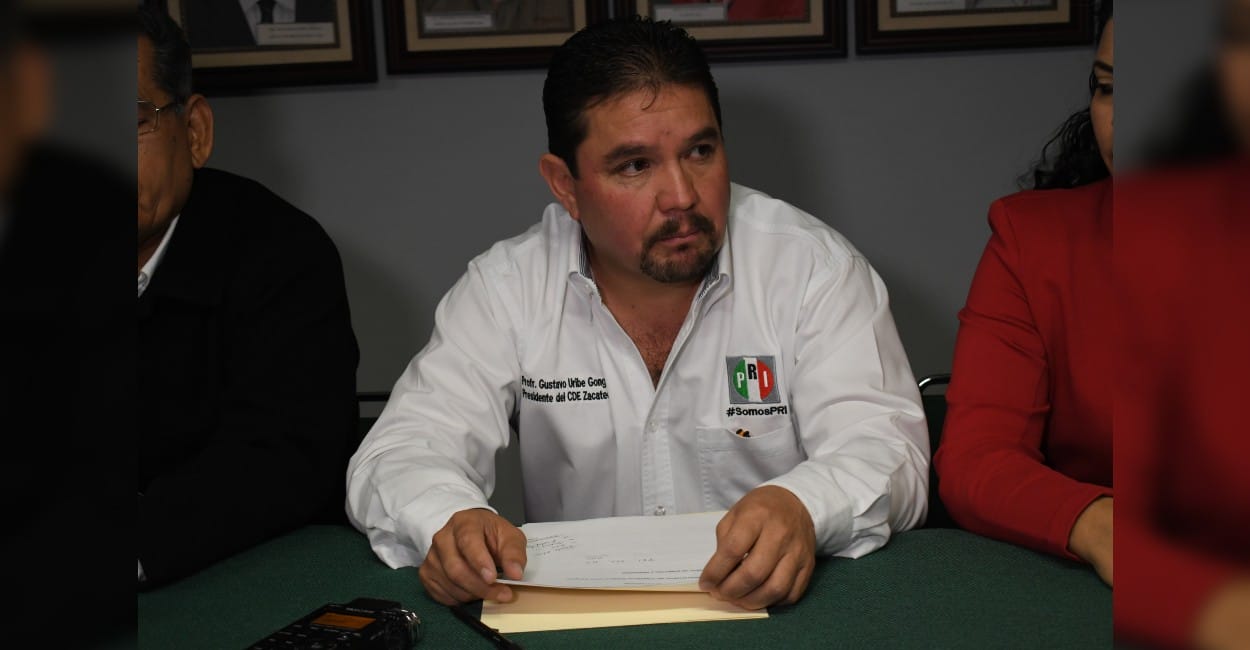 Gustavo Uribe Góngora, dirigente del PRI en Zacatecas.