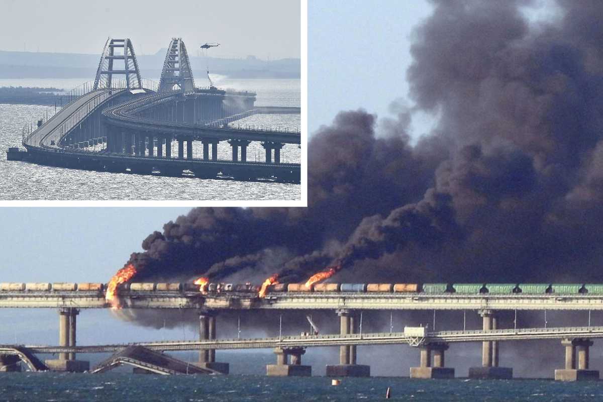 Explosión en el puente de Crimea
