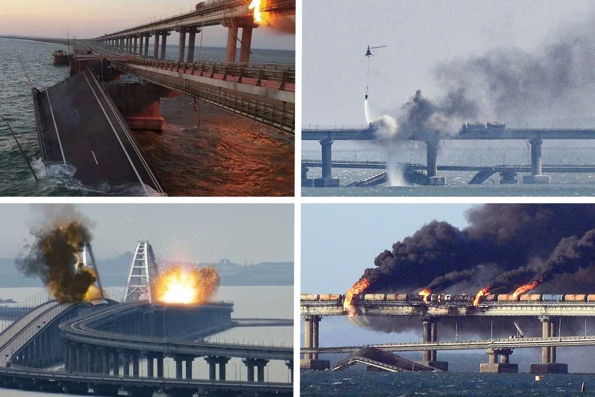 Explosión destruye puente de Crimea