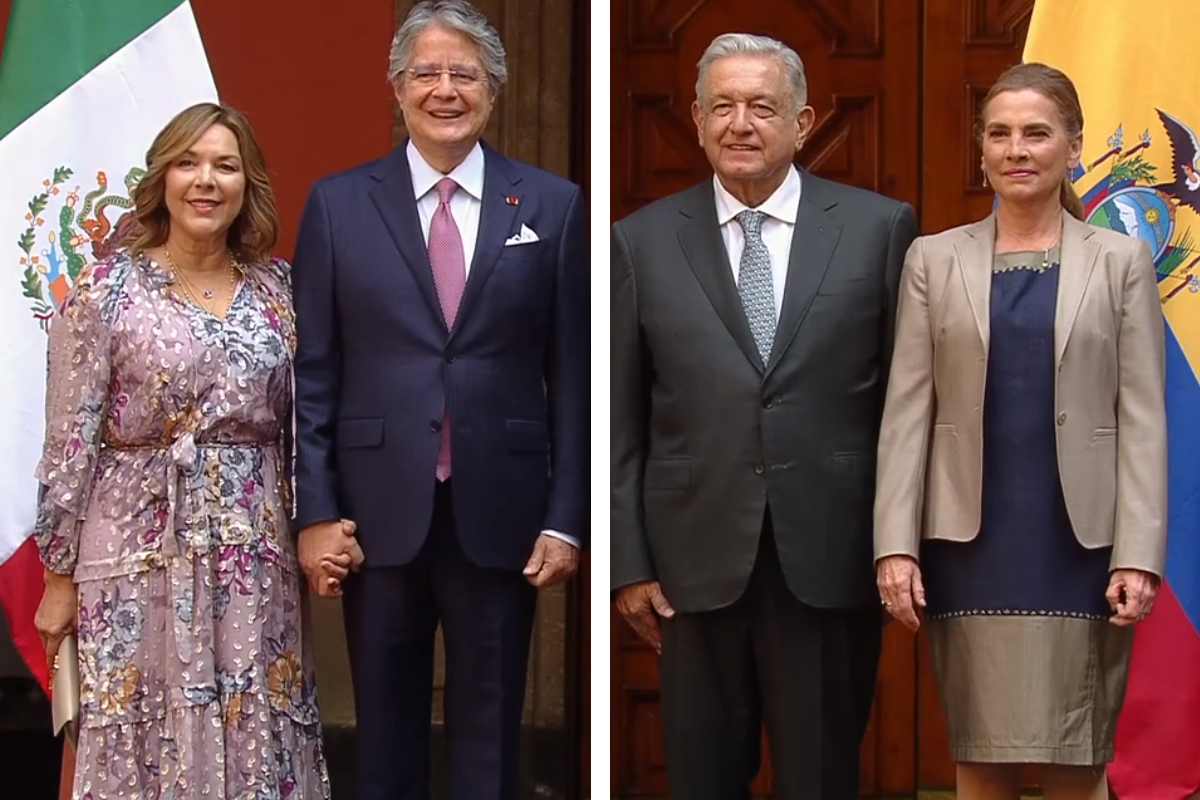 Guillermo Lasso presidente de Ecuador es recibido por AMLO