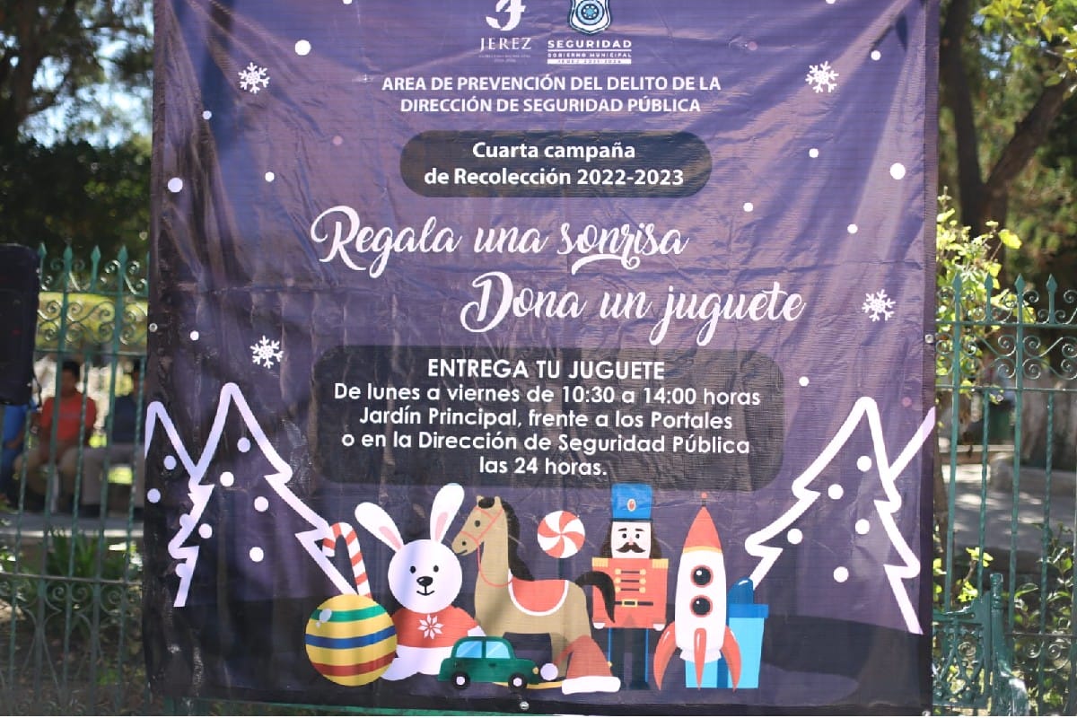 En Jerez, Seguridad Pública invita a su campaña anual ''Regala una sonrisa y dona un juguete''