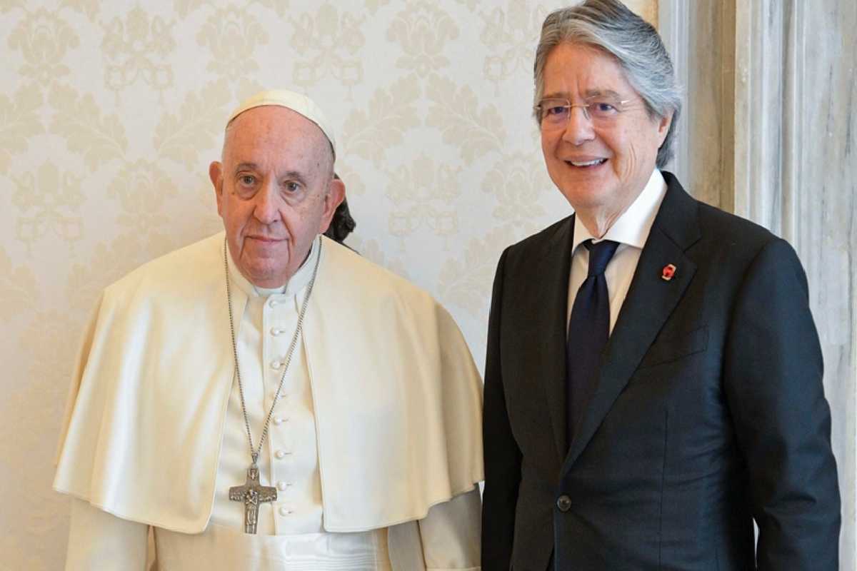 Guillermo Lasso, presidente de Ecuador se reúne con el papa Francisco