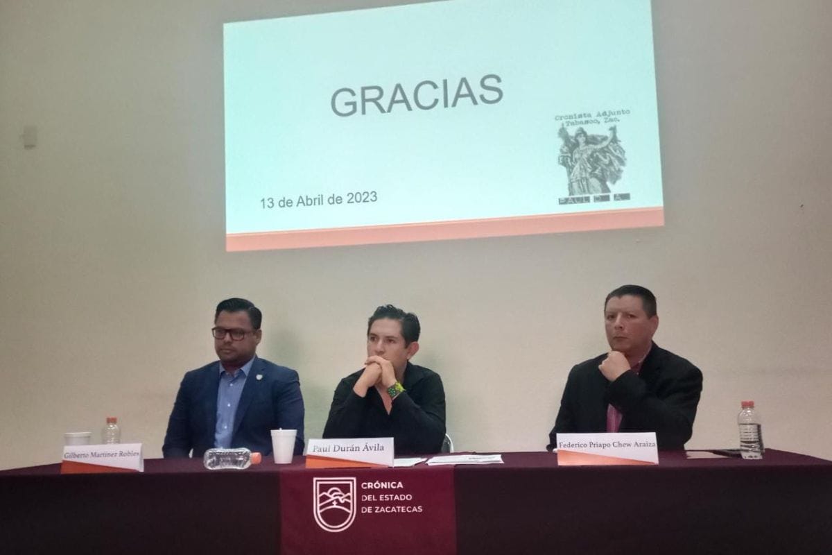 El cronista adjunto de Tabasco, Zacatecas, Paul Durán Ávila, participó con su ponencia “Tabasco, ¿Tierra húmeda?”
