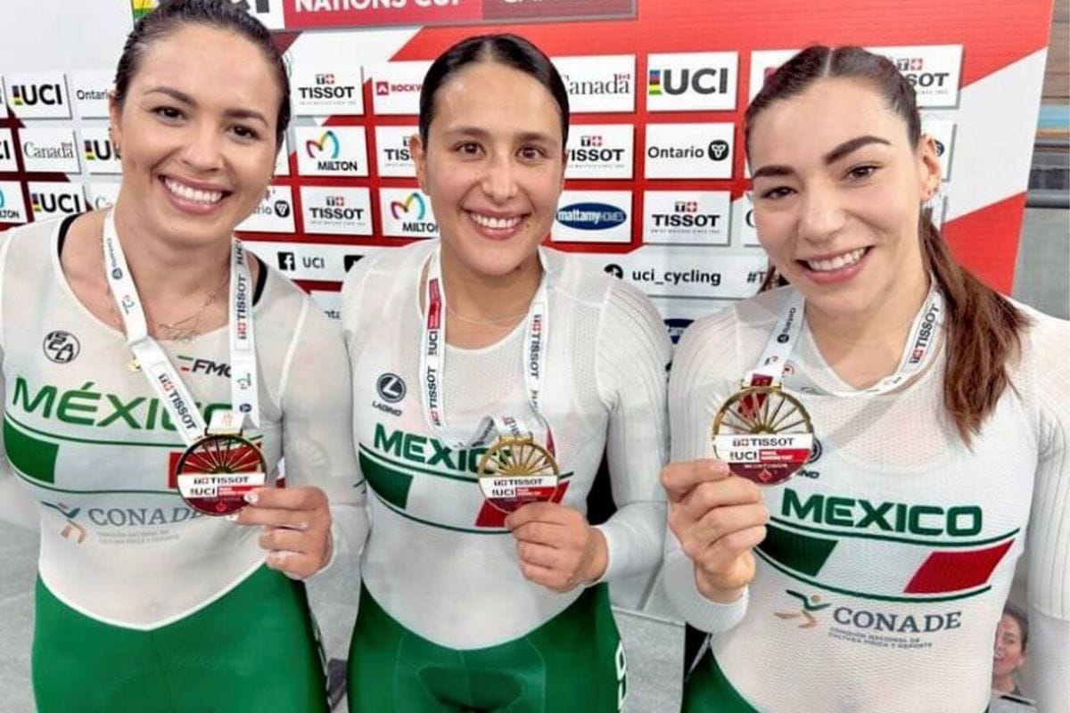 El equipo femenil conformado por Jessica Salazar, Daniela Gaxiola y Yuli Verdugo le dio a México un oro histórico en el Ciclismo de velocidad