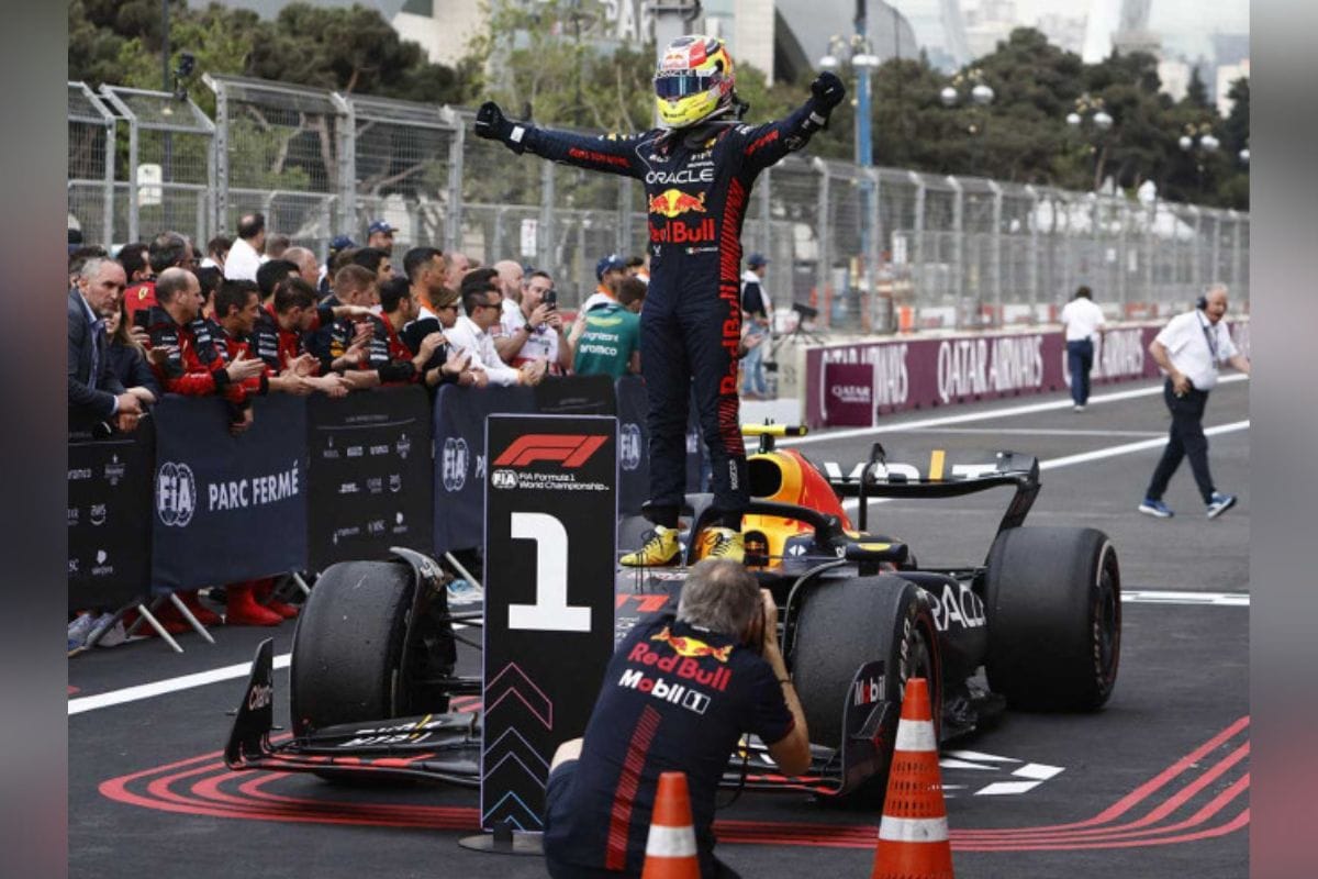 El mexicano Sergio ‘Checo’ Pérez (Red Bull) se apuntó un histórico triunfo en el Gran Premio de Azerbaiyán 2023 de la Fórmula 1.