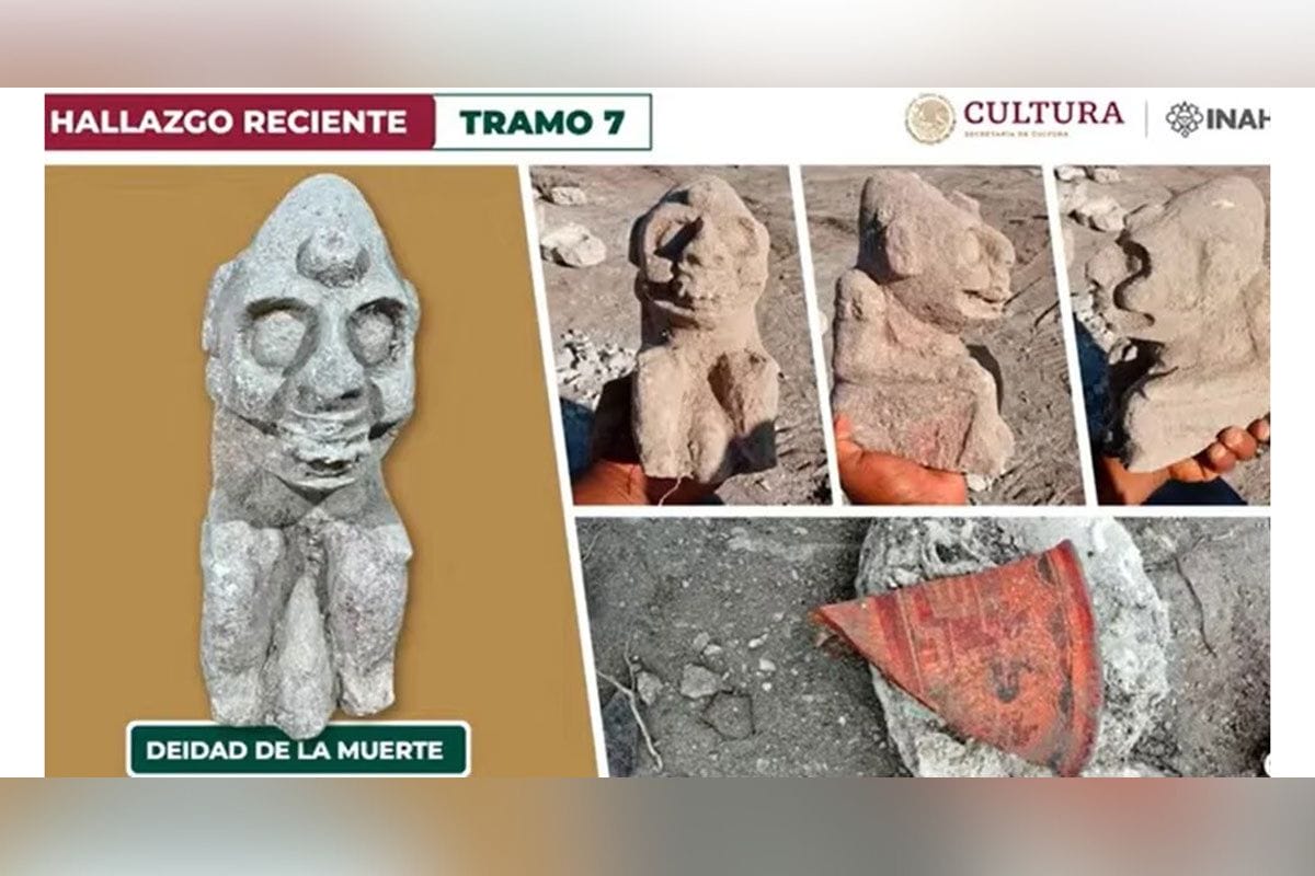 El titular del Instituto Nacional de Antropología e Historia (INAH), Diego Prieto; informó sobre el hallazgo de una pieza arqueológica importante en el marco de los trabajos del tramo siete del Tren Maya.