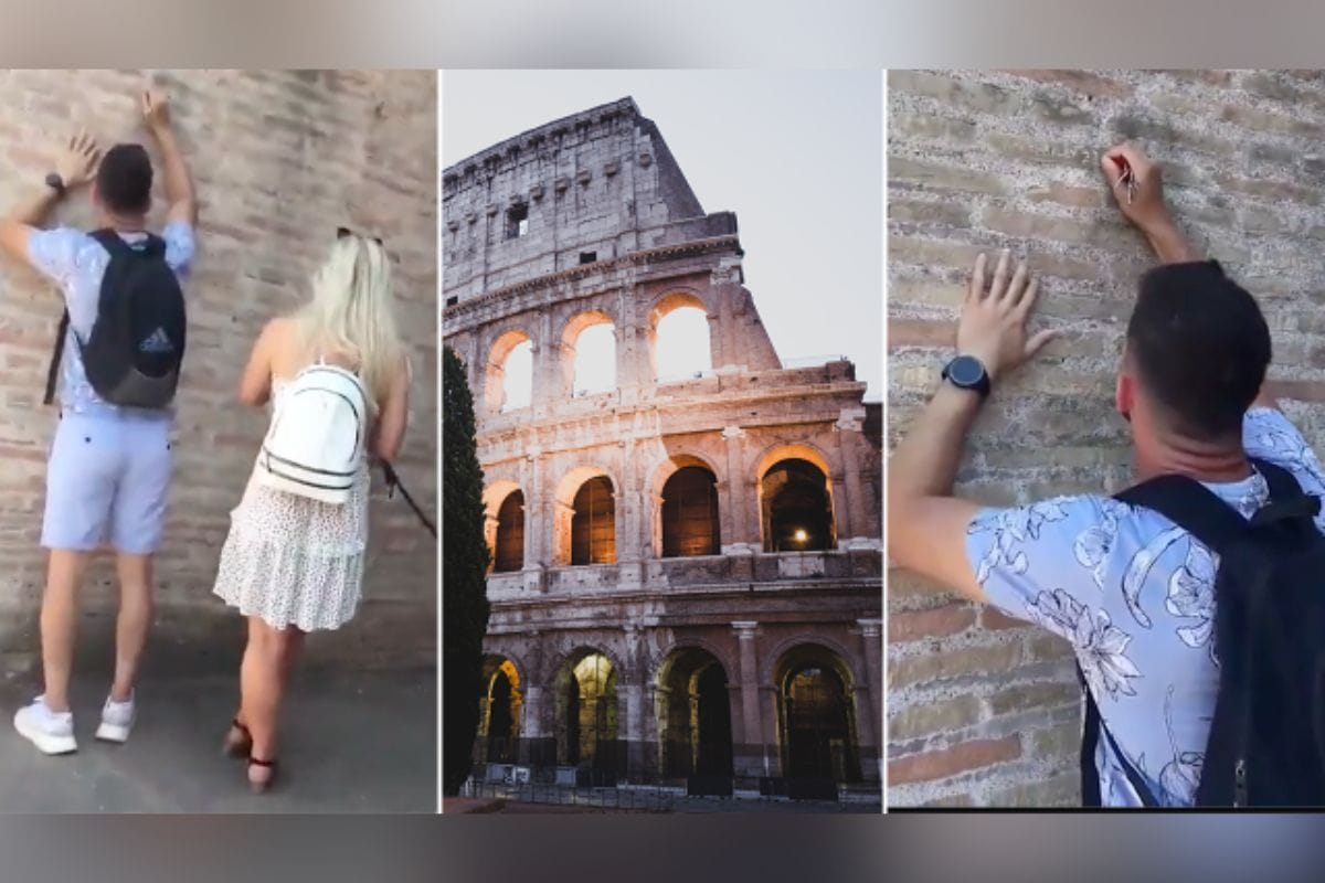 Las autoridades de Italia informaron que el hombre que aparece en un video mientras tallaba su nombre y el de su aparente novia en el antiguo Coliseo Romano la semana pasada, es un turista que reside en Reino Unido.