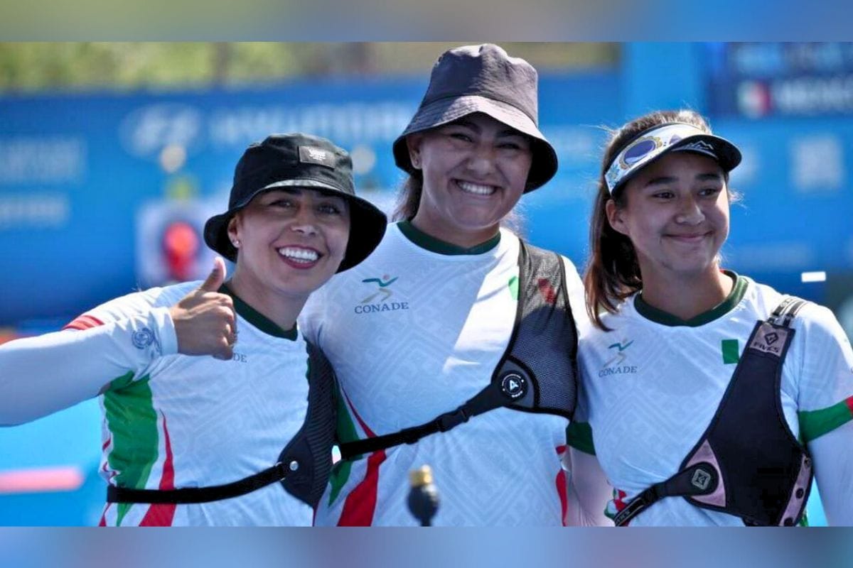 Las Mexicanas Aida Román, Angela Ruiz y Alejandra Valencia ganaron la medalla de oro en tiro con arco femenil; de los Juegos Centroamericanos y del Caribe 2023