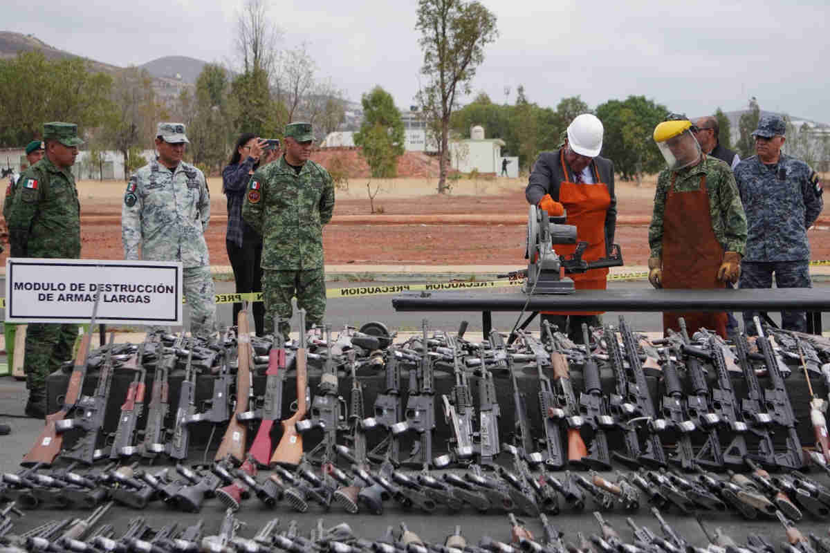 Realizan la destrucción de 252 armas en la 11 zona militar en Zacatecas