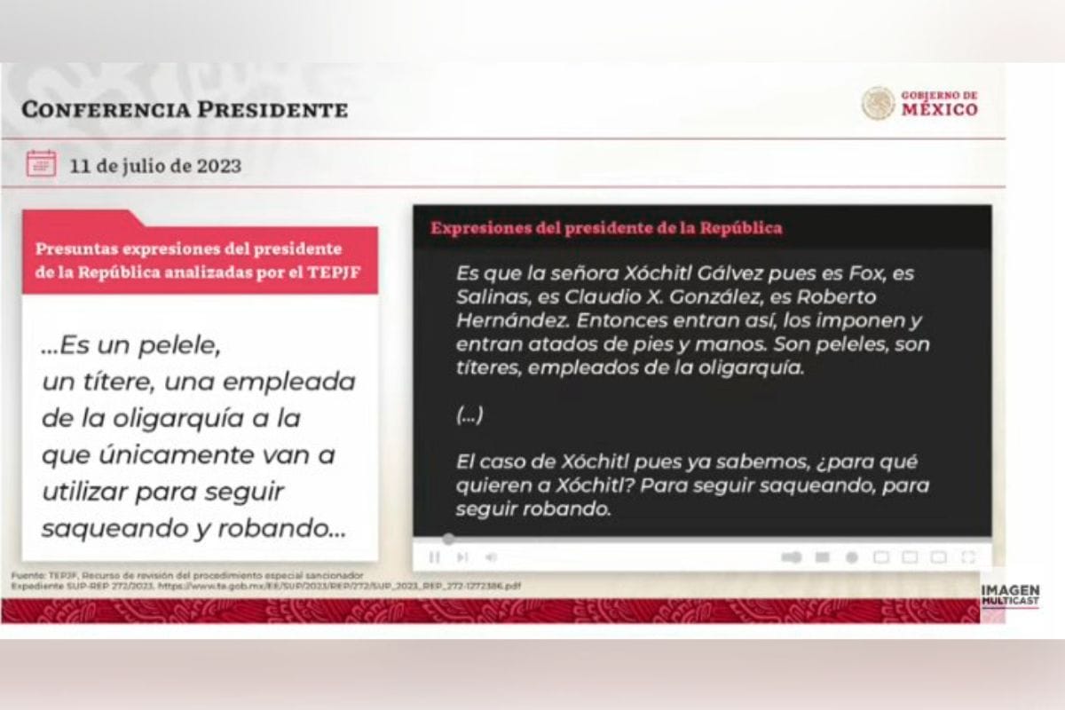 El presidente de México, Andrés Manuel López Obrador; se pronunció sobre las medidas cautelares impuestas por el Tribunal Electoral del Poder Judicial de la Federación.