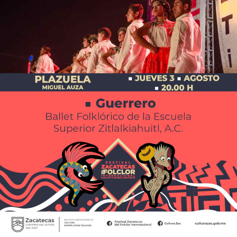 Festival Zacatecas del Folclor Internacional 2023: Conoce las actividades de este jueves