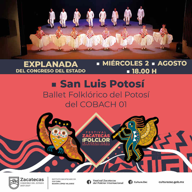 Festival Zacatecas del Folclor Internacional 2023 Conoce las actividades de este miércoles