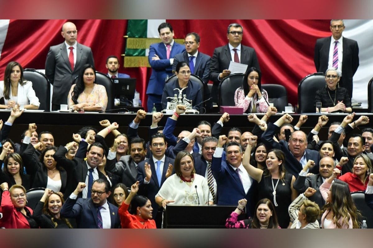 En el pleno de San Lázaro la senadora Xóchitl Gálvez, y no el diputado José Elías Lixa, subió a la tribuna para dar el posicionamiento del PAN; los morenistas no ocultaron su sorpresa.