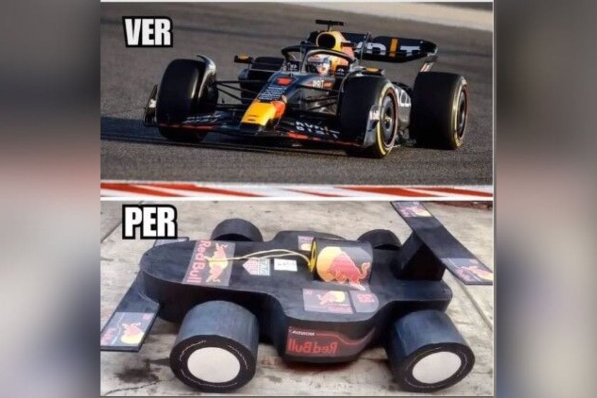 Los memes no dejaron pasar la carrera del piloto mexicano.