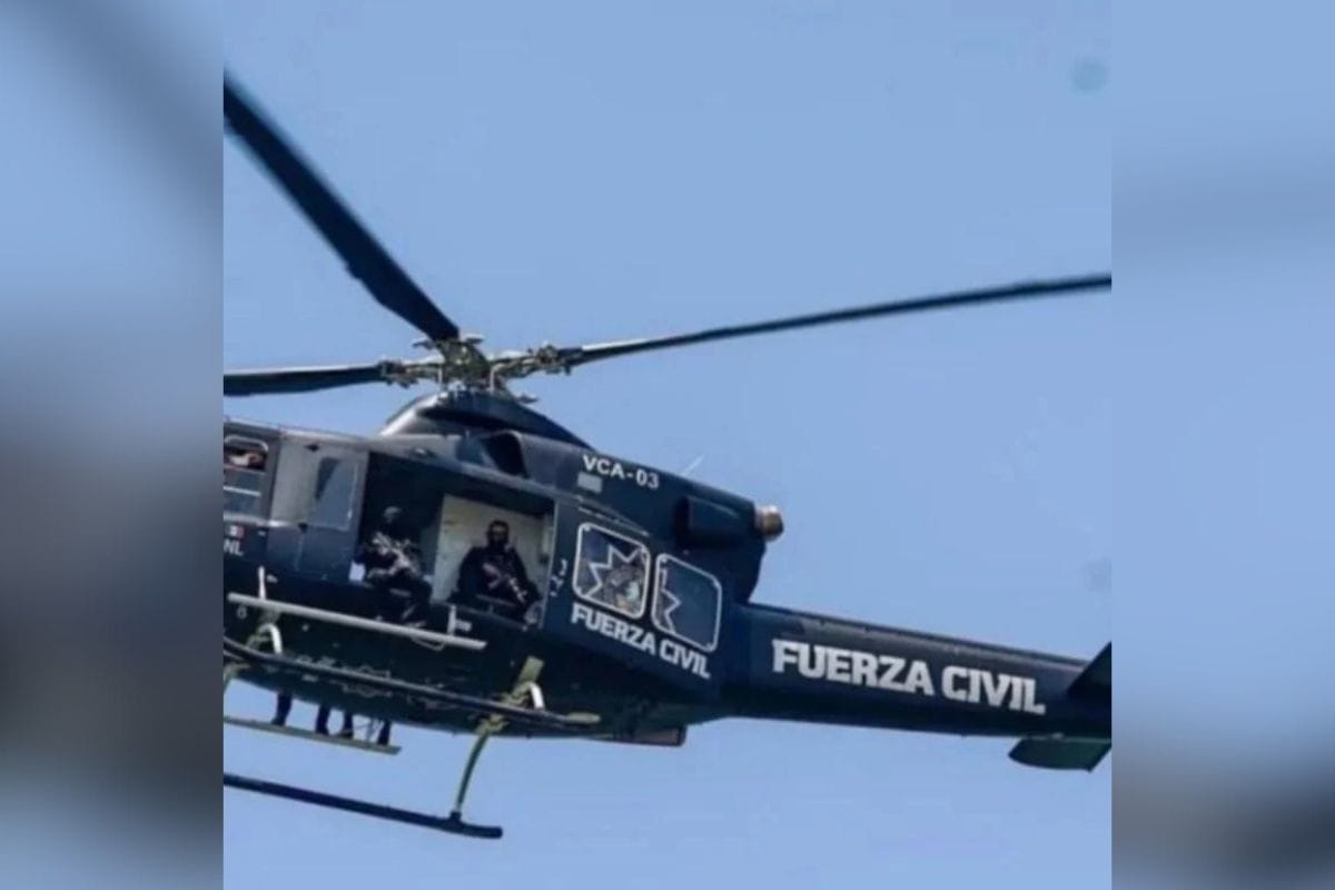La Fuerza Civil abordo de un helicóptero frustró un intento de asalto; en contra de un operador de un tractocamión en los límites de Agualeguas y Parás, Nuevo León.