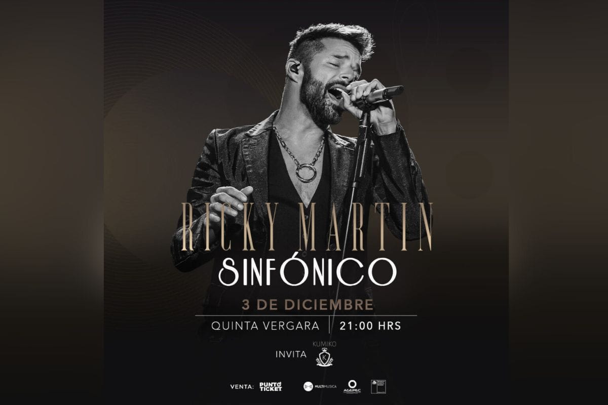Ricky Martin regresará a México para ofrecer varios shows que forman parte de su gira; en la que el cantante dará un concierto sinfónico en compañía de una orquesta.