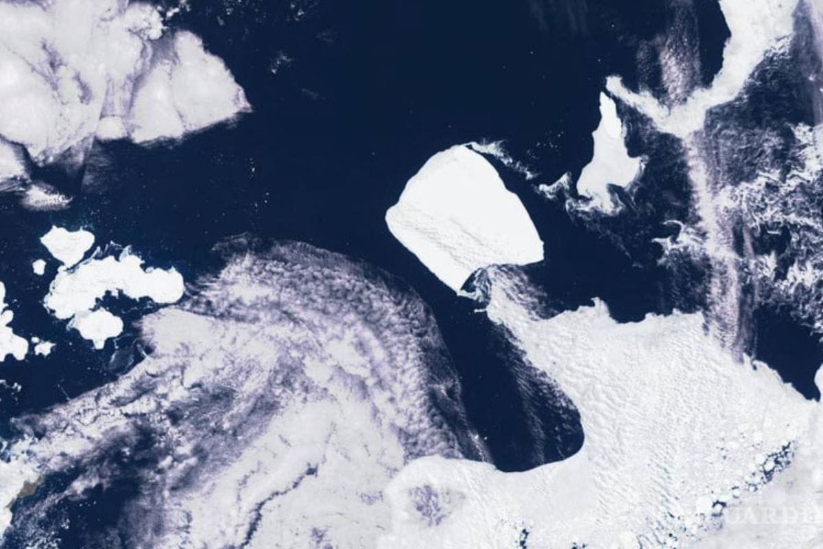 Un gigantesco iceberg antártico cinco veces el tamaño de la ciudad de Nueva York se está alejando de la plataforma de hielo continental.