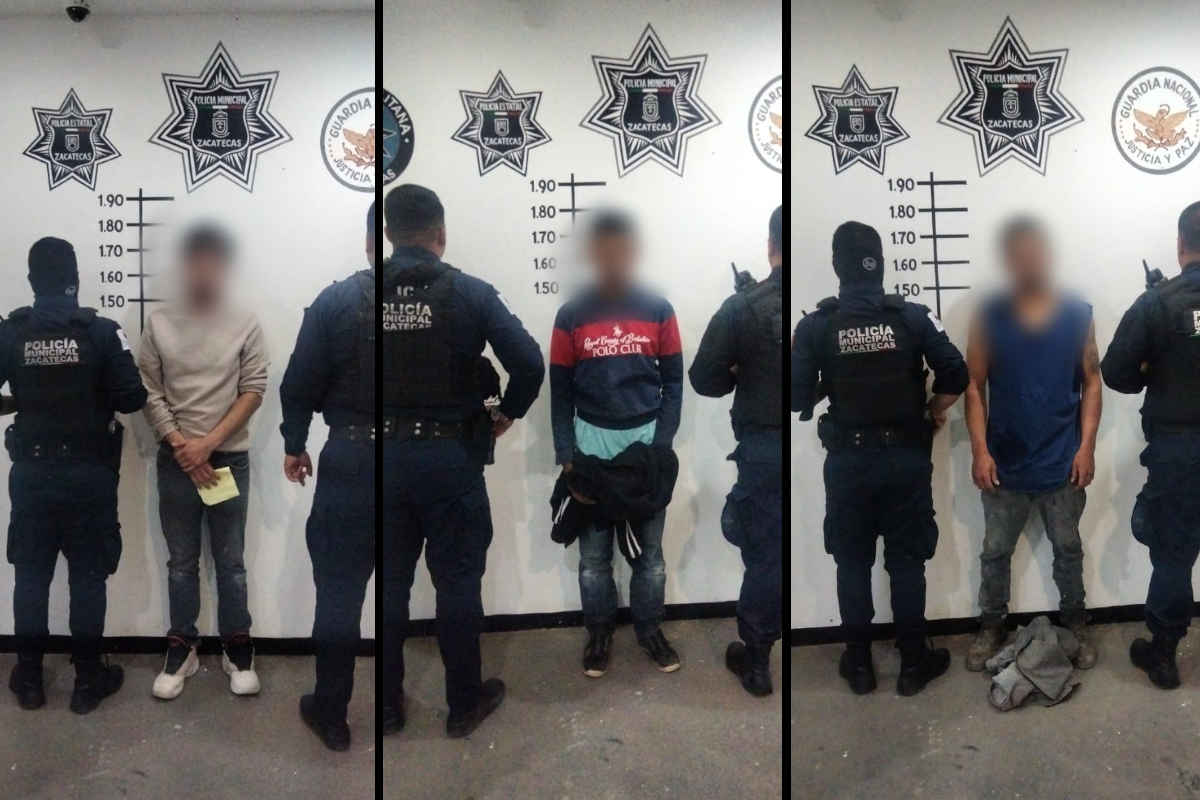 Detienen a tres hombres en la comunidad de Picones de Zacatecas