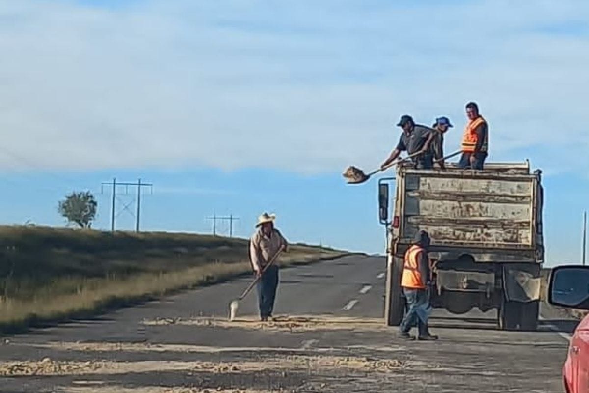 Obras Públicas de Río Grande bachea carretera federal 49