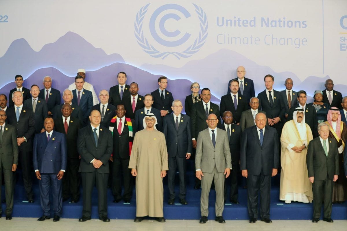 En el segundo día de la cumbre de jefes de Estado sobre el cambio climático se leyó un mensaje del papa Francisco.